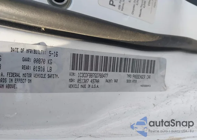 1C3CDFBB7GD766477: 43868355