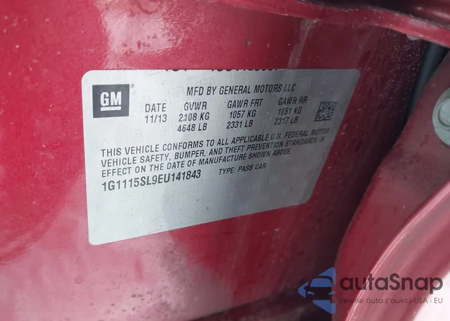 1G1115SL9EU141843: 43868448