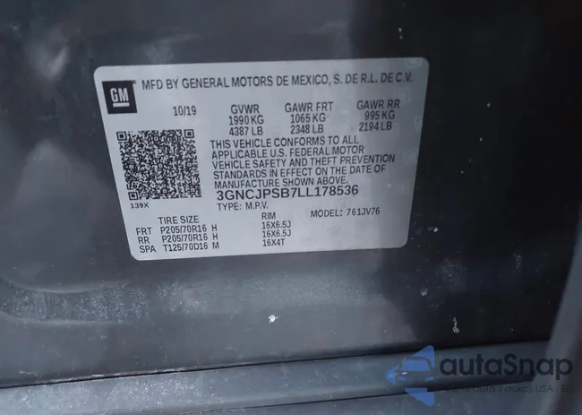 3GNCJPSB7LL178536: 43867629