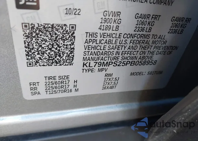 KL79MPS25PB058958: 43867655