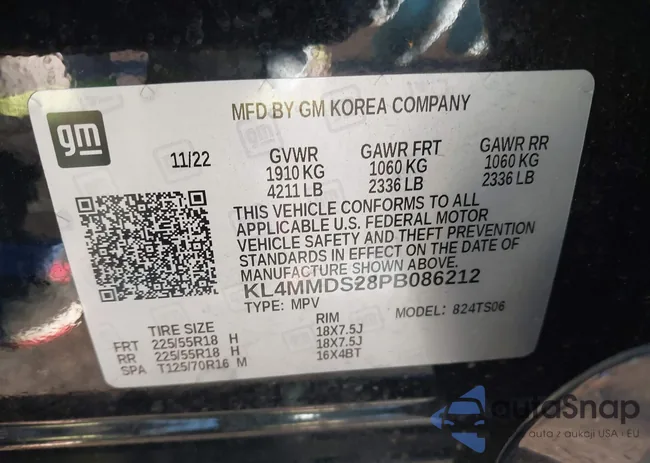 KL4MMDS28PB086212: 43867684