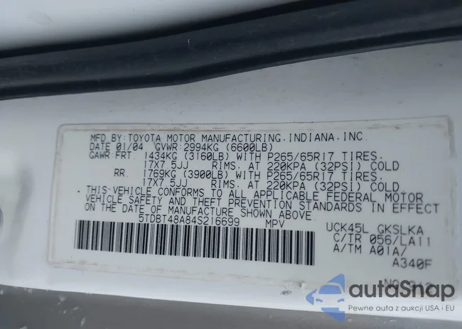 5TDBT48A84S216699: 43867694