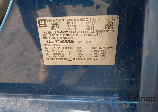 3GCUKSEC3HG352510: 43867699