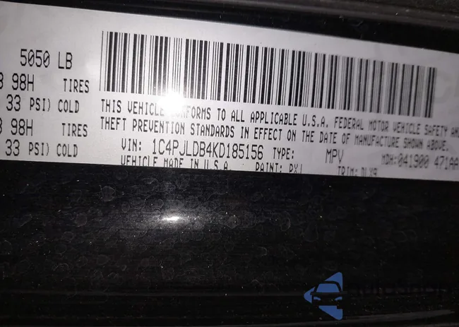 1C4PJLDB4KD185156: 43867717