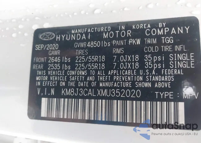 KM8J3CALXMU352020: 43867779