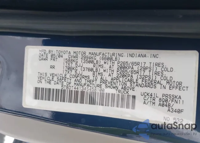 5TBDT44134S458100: 43867846