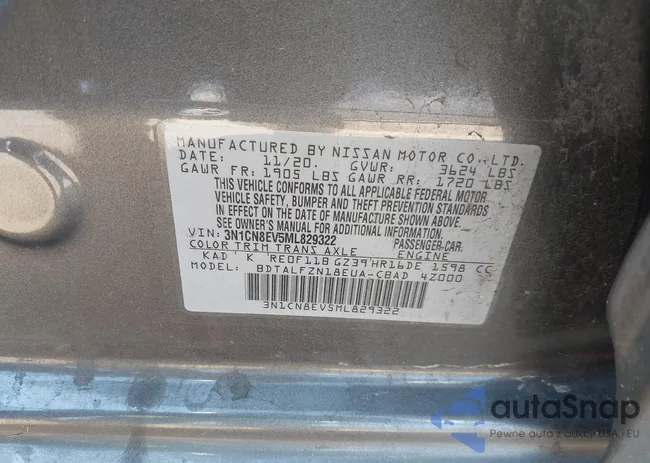 3N1CN8EV5ML829322: 43869089