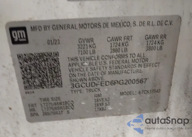 3GCUDFED6PG200567: 43869124