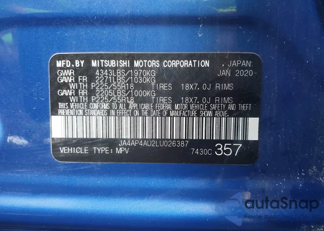 JA4AP4AU2LU026387: 43869158