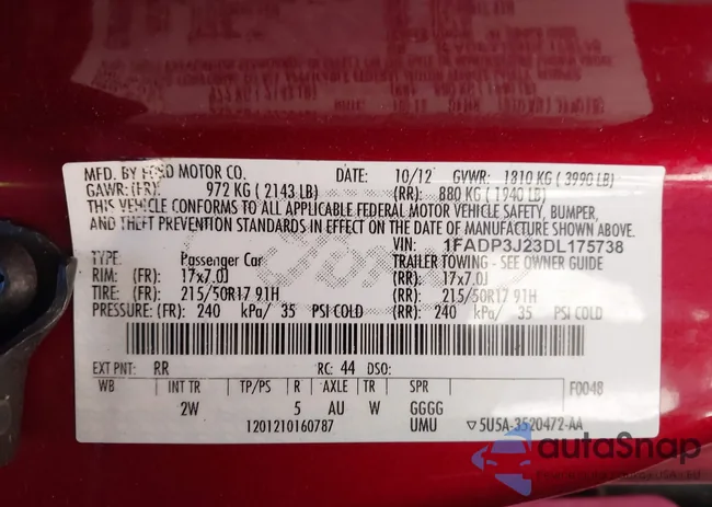 1FADP3J23DL175738: 43869208