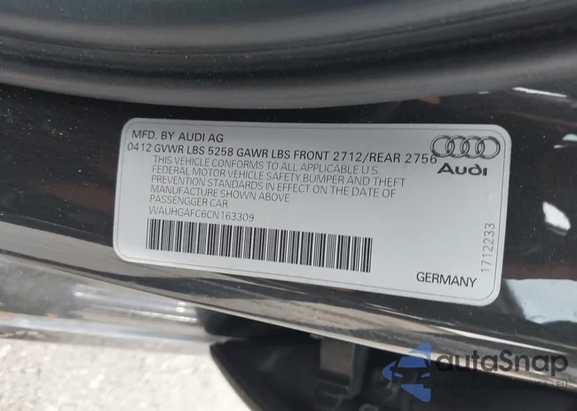 WAUHGAFC6CN163309: 43869391