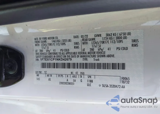 1FTEX1CP1NKD42679: 43868648