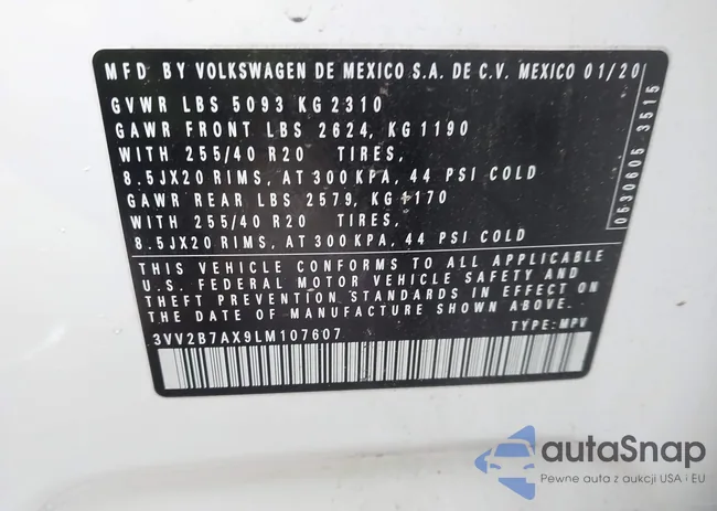 3VV2B7AX9LM107607: 43869868