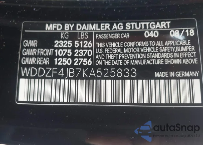 WDDZF4JB7KA525833: 43869889