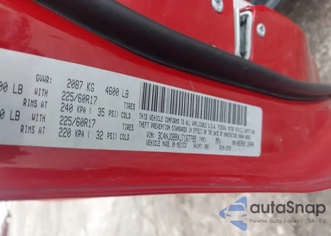 3C4NJDBBXJT167785: 43870021