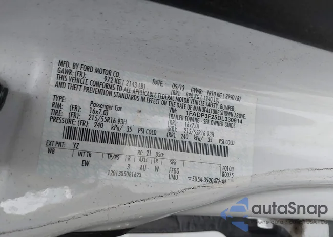 1FADP3F25DL330914: 43870278