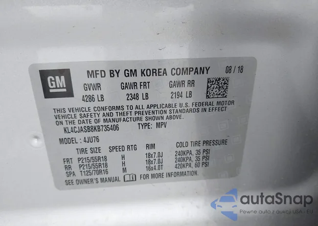 KL4CJASB8KB735406: 43870302