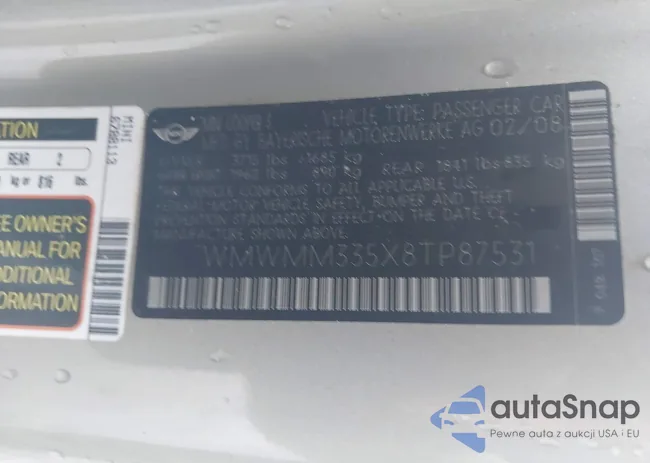 WMWMM335X8TP87531: 43870356