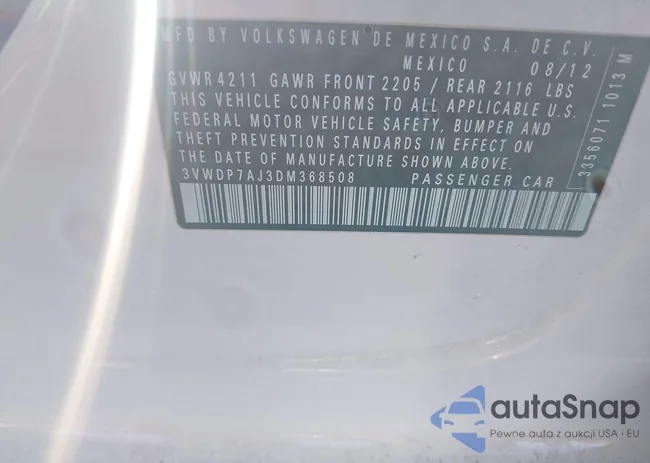 3VWDP7AJ3DM368508: 43870433