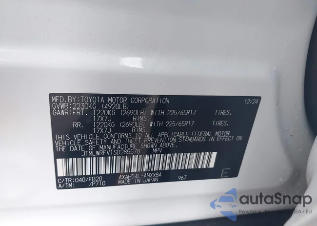 JTMLWRFV1SD285578: 43869492