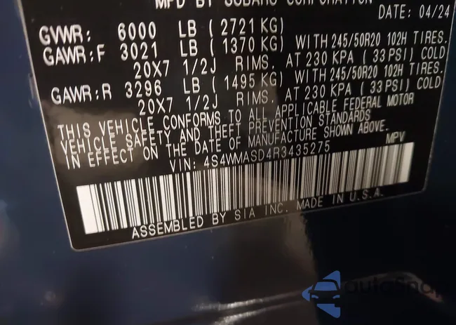 4S4WMASD4R3435275: 43869613