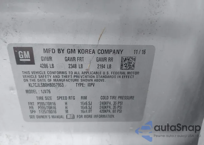 KL7CJLSB0HB057953: 43869732