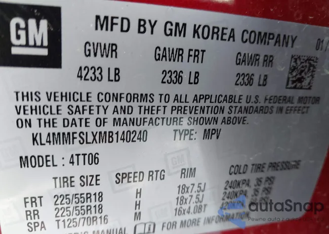 KL4MMFSLXMB140240: 43869754