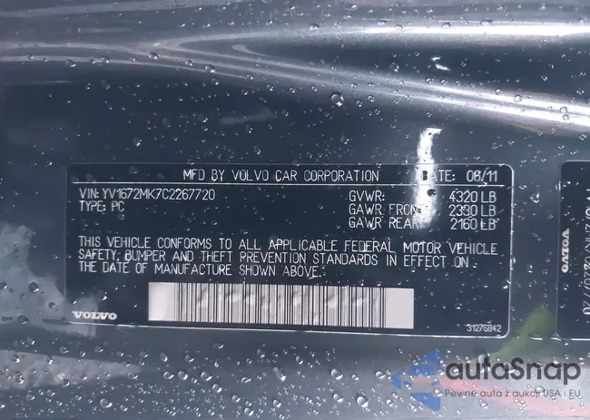 YV1672MK7C2267720: 43871007