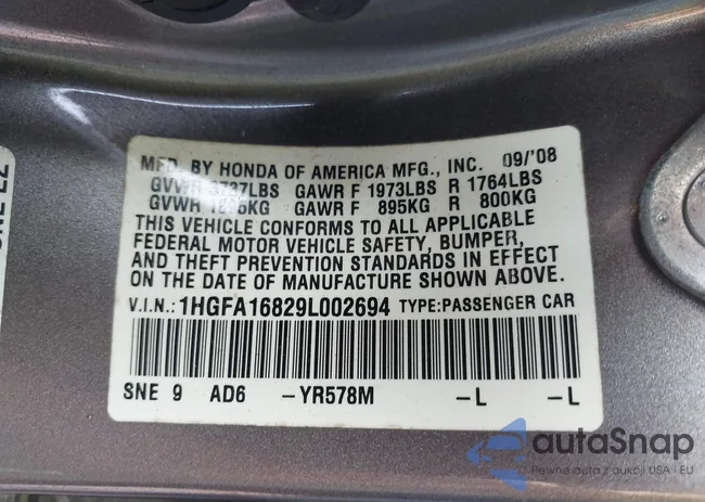 1HGFA16829L002694: 43871152