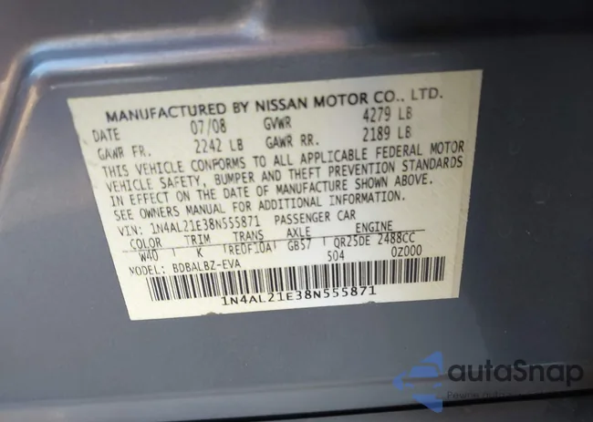 1N4AL21E38N555871: 43871175