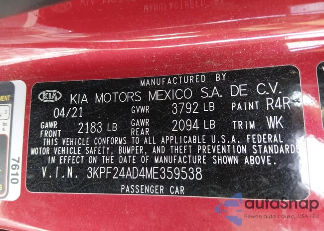 3KPF24AD4ME359538: 43871293