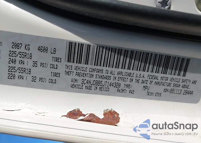 3C4NJDBB5JT144320: 43870673