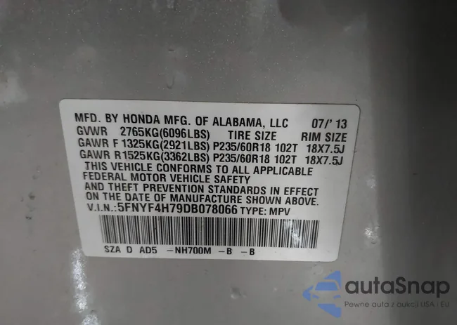 5FNYF4H79DB078066: 43870708