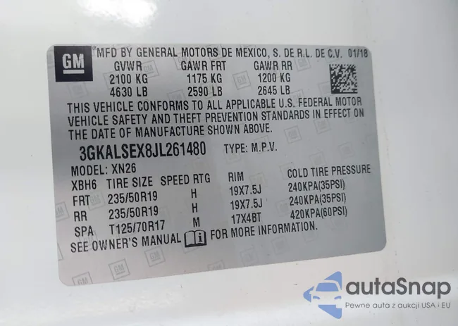 3GKALSEX8JL261480: 43871941