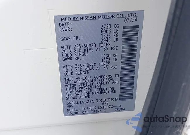 5N1AL1GS2SC333788: 43872031