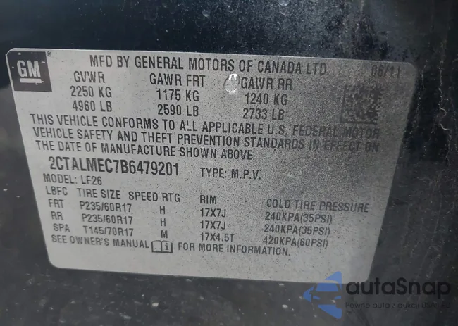 2CTALMEC7B6479201: 43872068