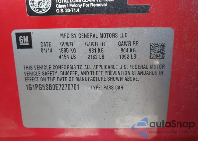 1G1PG5SB0E7270701: 43872229