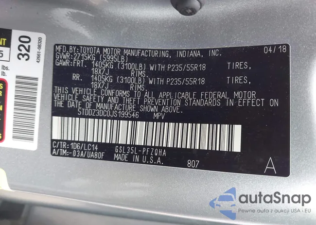 5TDDZ3DC0JS199546: 43872329