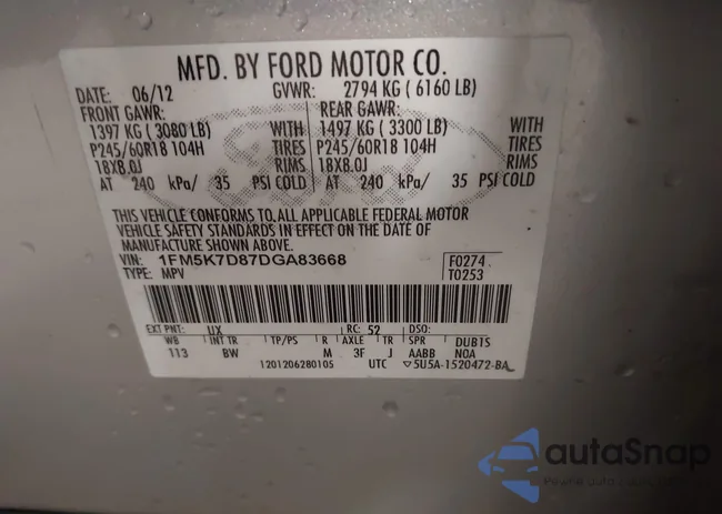 1FM5K7D87DGA83668: 43872412