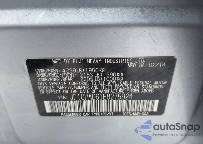 JF1GPAD61E8275924: 43871811