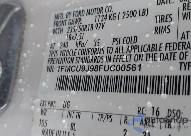 1FMCU9J98FUC00561: 43872912