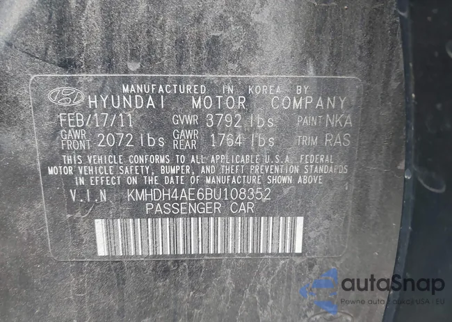 KMHDH4AE6BU108352: 43873057