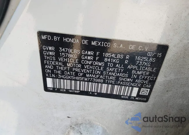 3HGGK5H85FM773988: 43873092