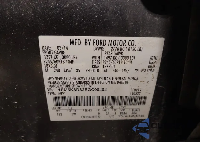 1FM5K8D82EGC00404: 43873116