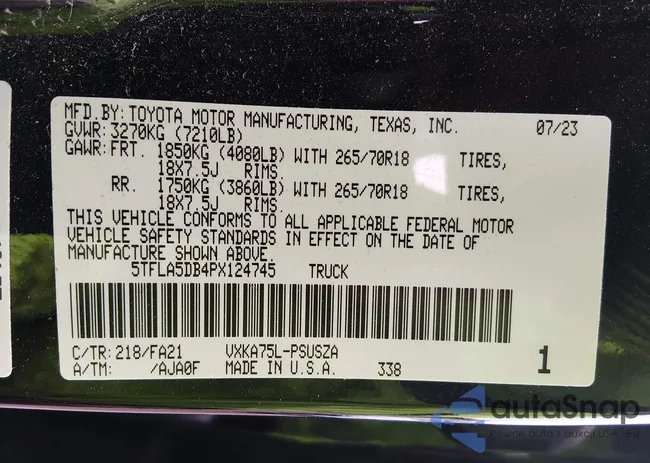 5TFLA5DB4PX124745: 43872649