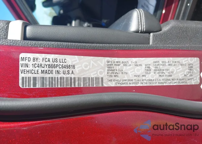 1C4RJYB66PC649816: 43872662