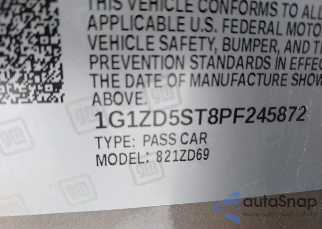 1G1ZD5ST8PF245872: 43872772