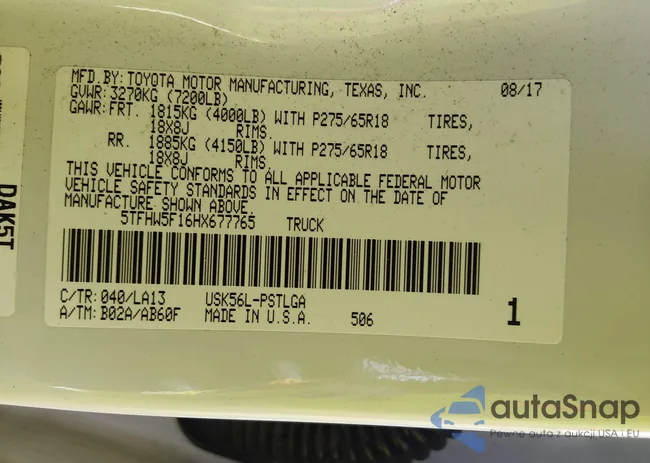 5TFHW5F16HX677765: 43872844