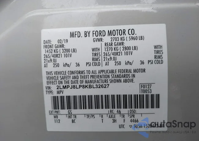 2LMPJ8LP8KBL32627: 43874040