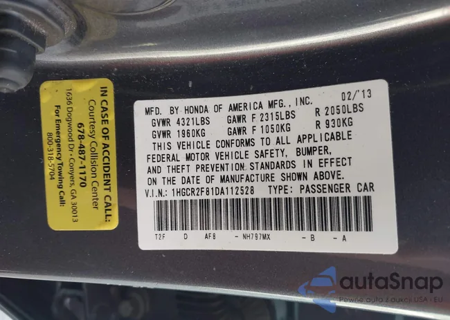 1HGCR2F81DA112528: 43874271